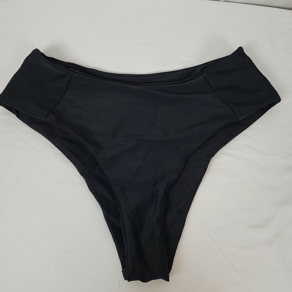 Zaful Womens Black‎ Regular Comfortable Fit Swimwear Bikini Bottom Size Small